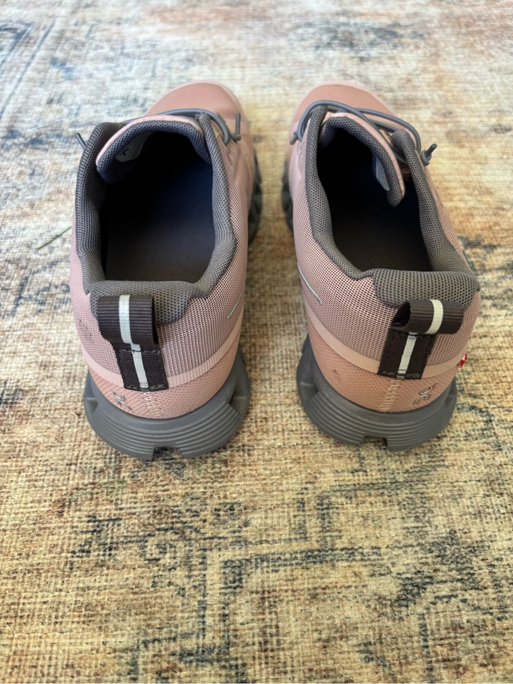 On Running Women Sneakers in Dusty Rose with Gray Accents - Picture 5 of 16